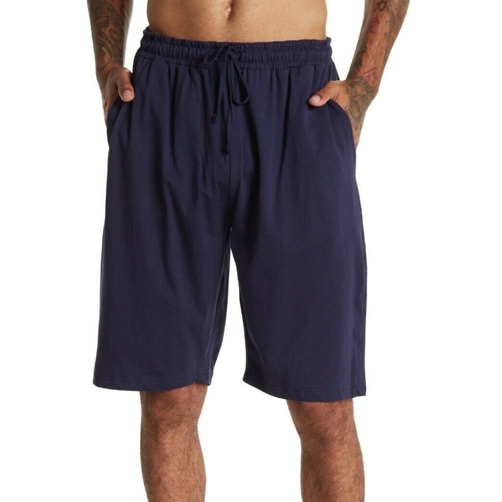 UNSIMPLY STITCHED Men's LARGE NAVY Super Soft Lounge Jersey Shorts